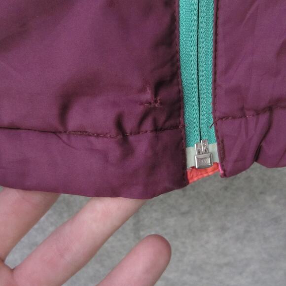 The North Face Jacket Girls Medium 10/12 Pink Orange Colorblock Fleece Lined Zip - Picture 4 of 8